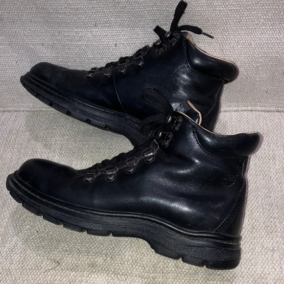 Timberland women’s size 7 Black Leather Lace Up Boots - Picture 13 of 14